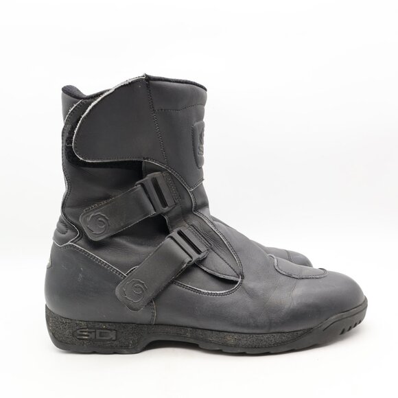 Sidi Scramble Rain Motorcycle Motorbike Men's EU 47 Boots Black Hook & Loop - Picture 1 of 10